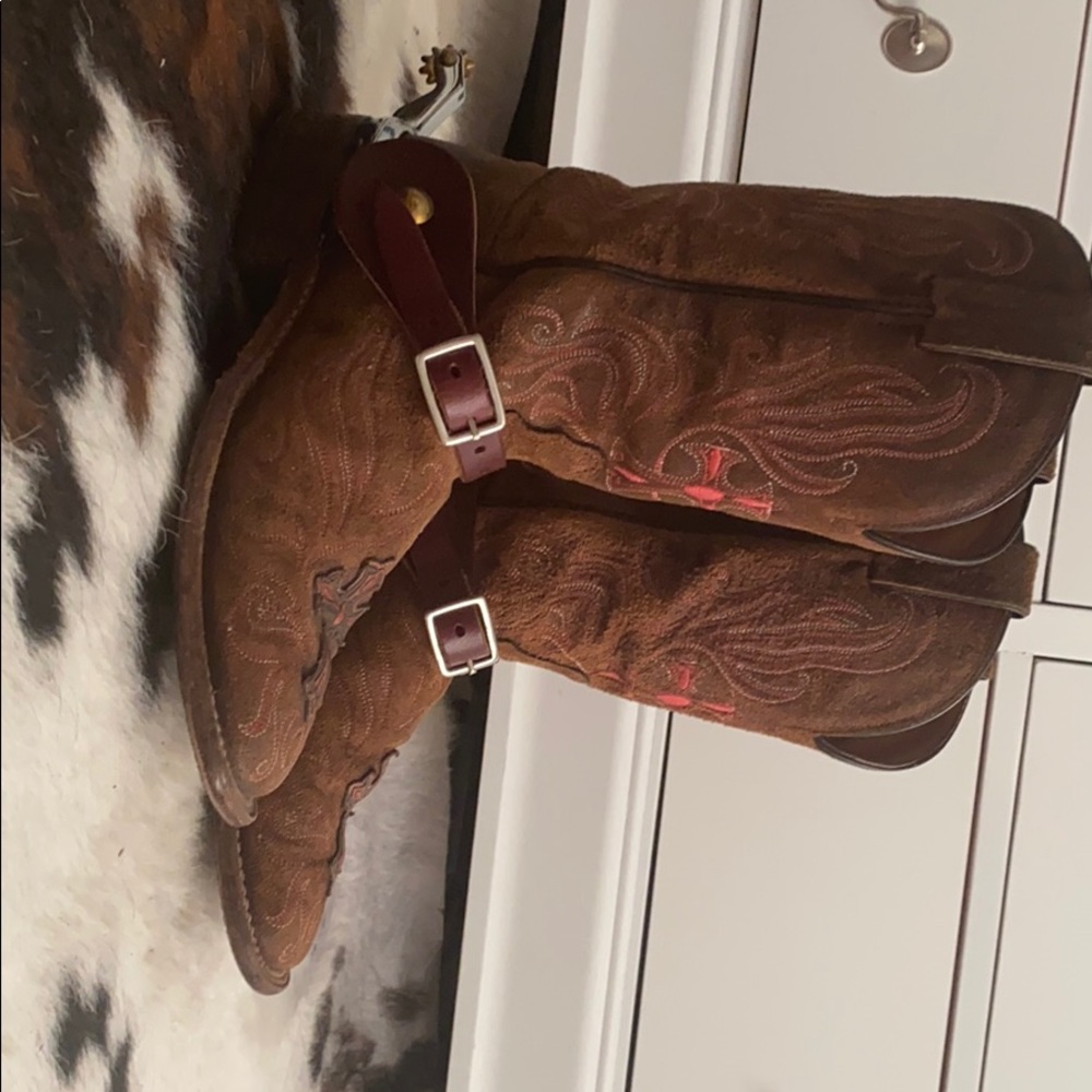Tony lama square toed cowboy boots